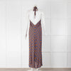 Natalie Martin Lola Dress in Blue/Coffee Stripe
