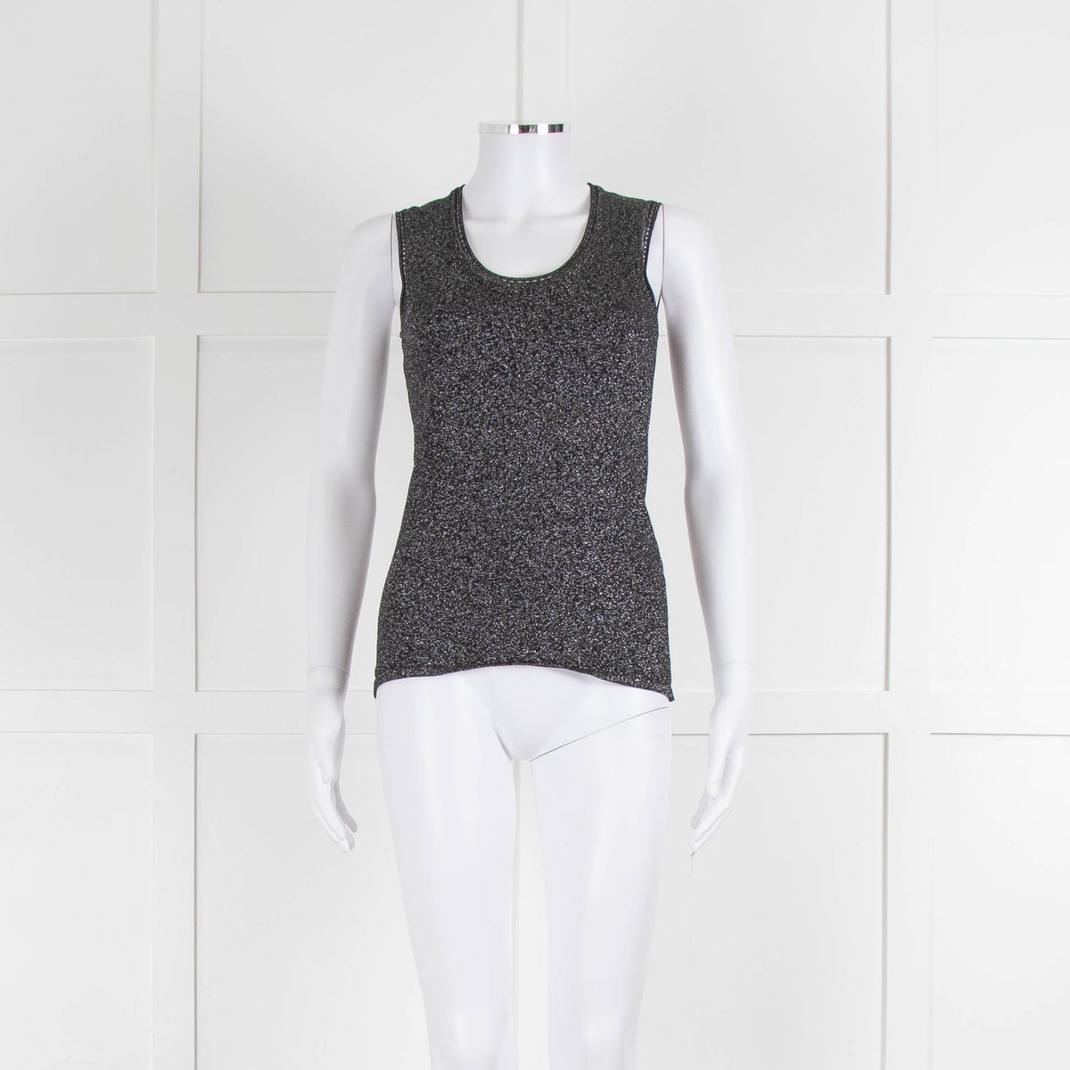 Missoni Black and Lurex Knit Vest