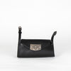 Durazzi Milano Black Leather Roll Bag