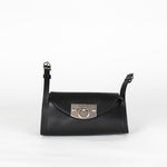Durazzi Milano Black Leather Roll Bag