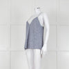 Gold Hawk Blue Striped White Lace Trim Cami