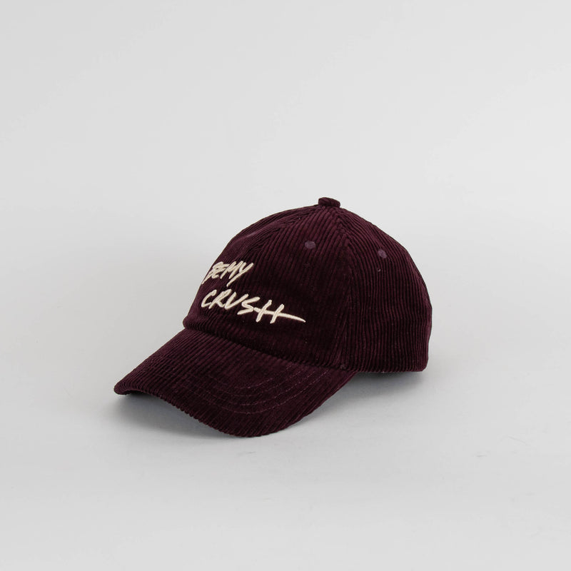 Ba&sh Aubergine Purple Cord Be My Crush Baseball Cap