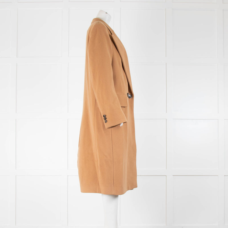 Stella McCartney Tan Double-Breasted Long Coat