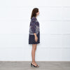 Saloni Navy White Multi Print Tunic Dress