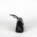 Durazzi Milano Black Leather Roll Bag