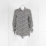 Equipment Black Silk Blouse With White Hearts