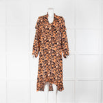 Baum und Pferdgarten Orange and Black Floral Maxi Dress