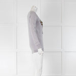 Markus Lupfer Grey Sequin Bird Wool Jumper