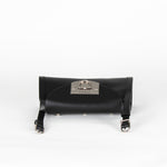 Durazzi Milano Black Leather Roll Bag