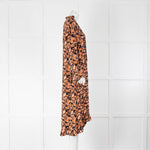 Baum und Pferdgarten Orange and Black Floral Maxi Dress