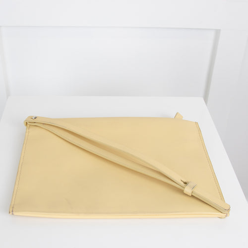 Aestmer Ekme Pale Yellow Leather Clutch