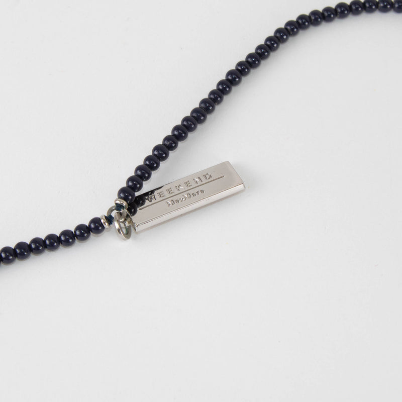 Weekend Max Mara Blue White Bead Tassel Necklace