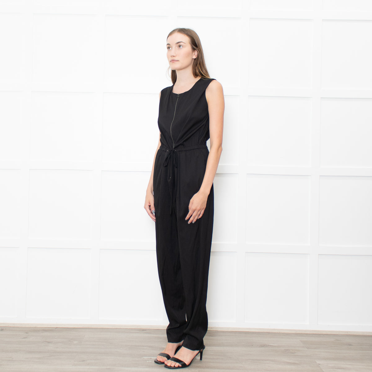 Phillip Lim Black Sleeveless Silk Jumpsuit