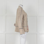 Pero Heavyweight Linen Tailored Jacket with Embroidered Detailing