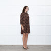 Ba&sh Tan Black Animal Print Tiered Dress
