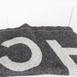 Acne Studios Dark Grey Toronto Logo Scarf