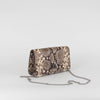 Michael Kors Brown Snake Effect Chain Crossbody