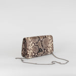 Michael Kors Brown Snake Effect Chain Crossbody