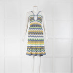 M Missoni Crochet Blue, Green and White Beach Dress