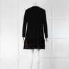 Charlott Black Knit Embellished Fur Trim Coat