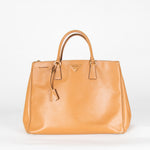 Prada Tan Saffiano Leather Galleria Bag