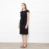 Dolce & Gabbana Black Cap Sleeves Midi Dress