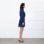 Ba&sh Blue Animal Print Above The Knee Dress