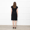 Dolce & Gabbana Black Cap Sleeves Midi Dress