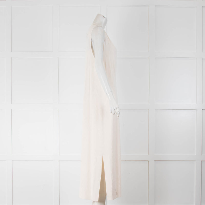 D Exterior Cream Long Line Waistcoat