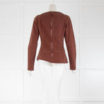 Stella McCartney Brown Denim Zip Back Long Sleeve Top