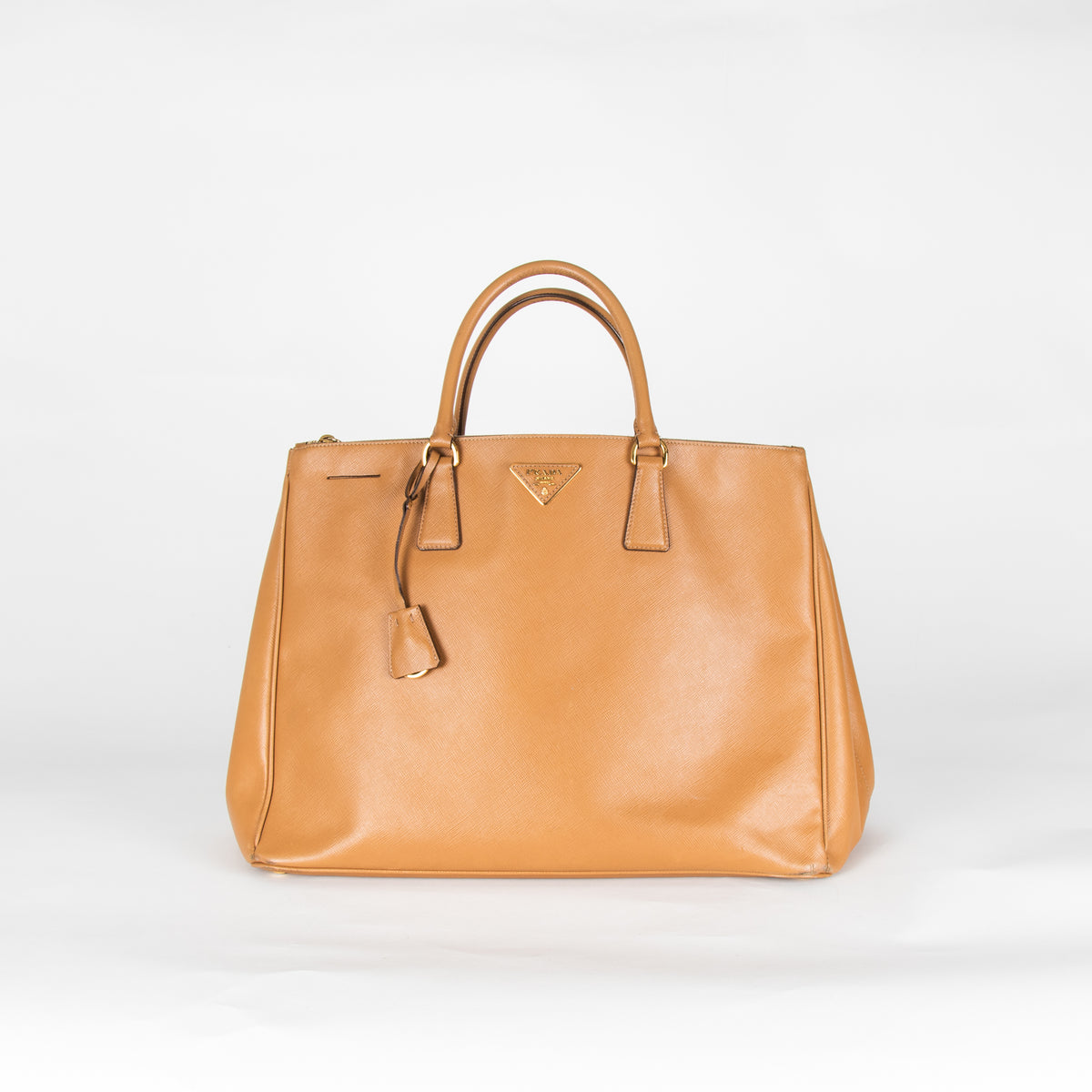 Prada Tan Saffiano Leather Galleria Bag