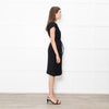 Dolce & Gabbana Black Cap Sleeves Midi Dress