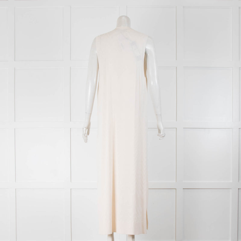 D Exterior Cream Long Line Waistcoat