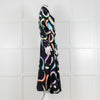 A.L.C Black Layered Maxi Dress with Frill Trim