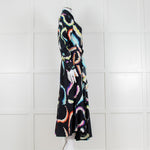 A.L.C Black Layered Maxi Dress with Frill Trim