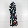 A.L.C Black Layered Maxi Dress with Frill Trim