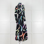 A.L.C Black Layered Maxi Dress with Frill Trim