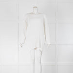 NU Pleats White Plisse Long Sleeved Top