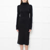 Joseph Black Stretchy Cotton Long Sleeve Dress