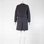 Celine Navy Blue Black Front Open Coat