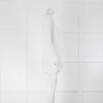 NU Pleats White Plisse Long Sleeved Top