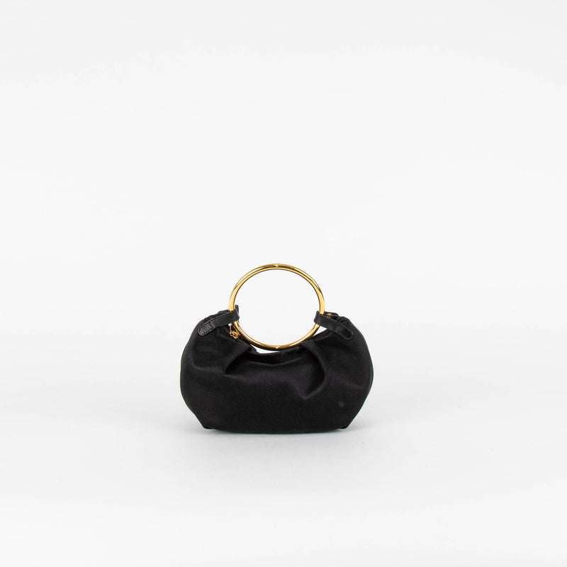 Kate Spade Black Gold Round Handle Mini Bag