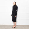 Joseph Black Stretchy Cotton Long Sleeve Dress
