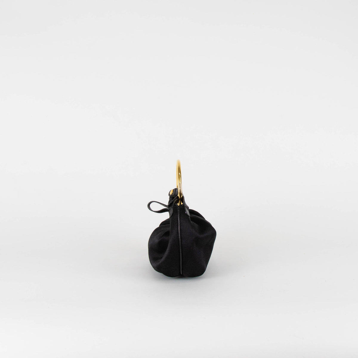 Kate Spade Black Gold Round Handle Mini Bag