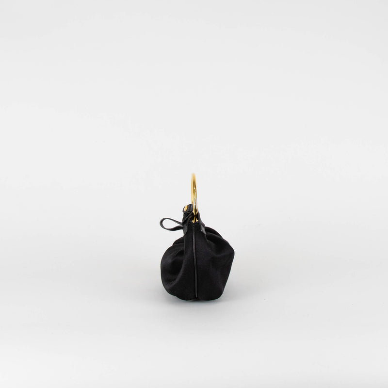 Kate Spade Black Gold Round Handle Mini Bag