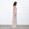 Needle & Thread Powder Pink Multi Embroidery Maxi Mesh Dress