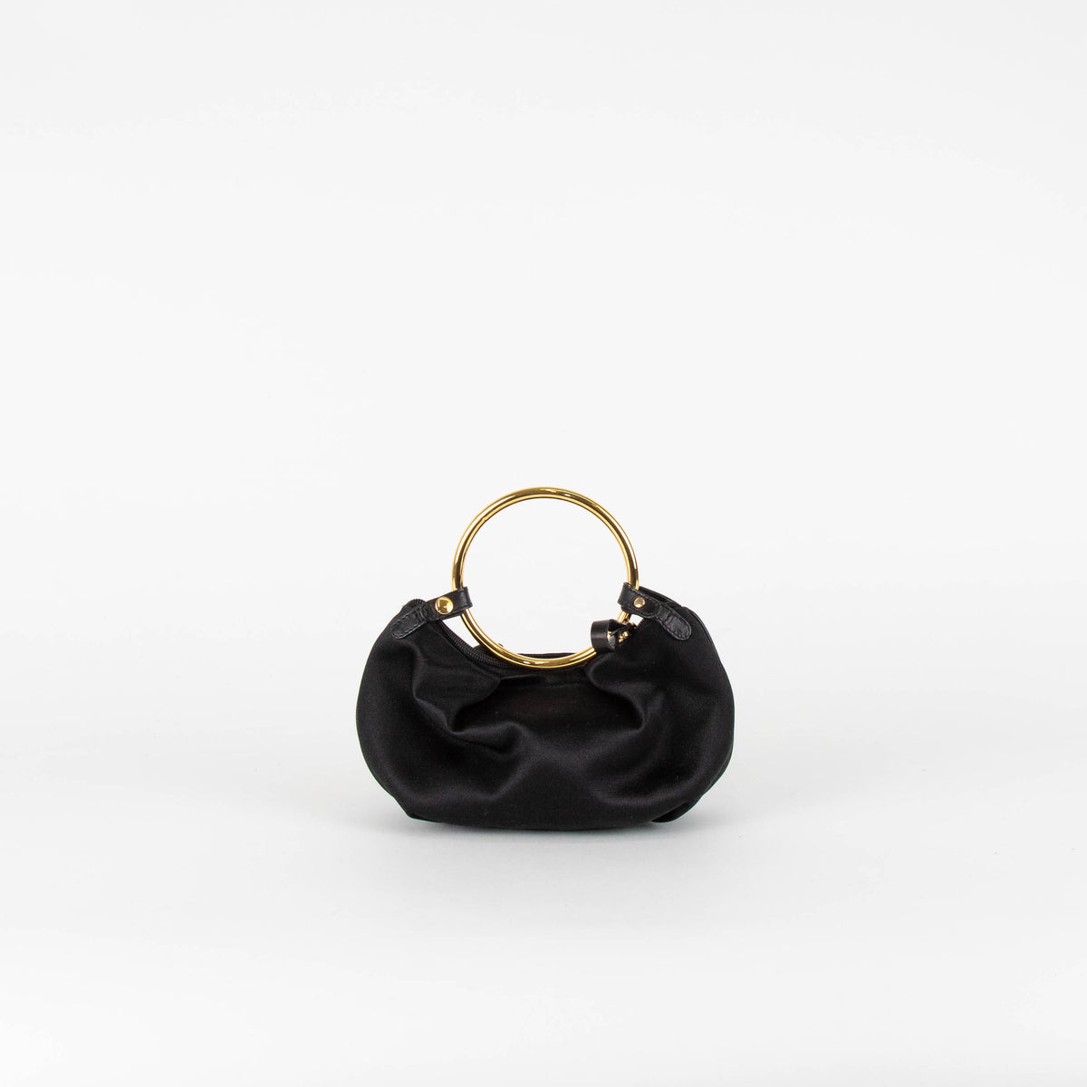 Kate Spade Black Gold Round Handle Mini Bag