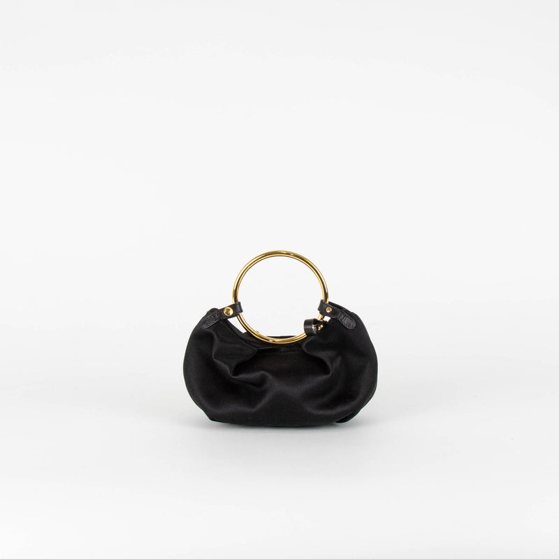 Kate Spade Black Gold Round Handle Mini Bag