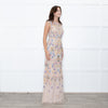 Needle & Thread Powder Pink Multi Embroidery Maxi Mesh Dress