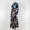 A.L.C Black Layered Maxi Dress with Frill Trim